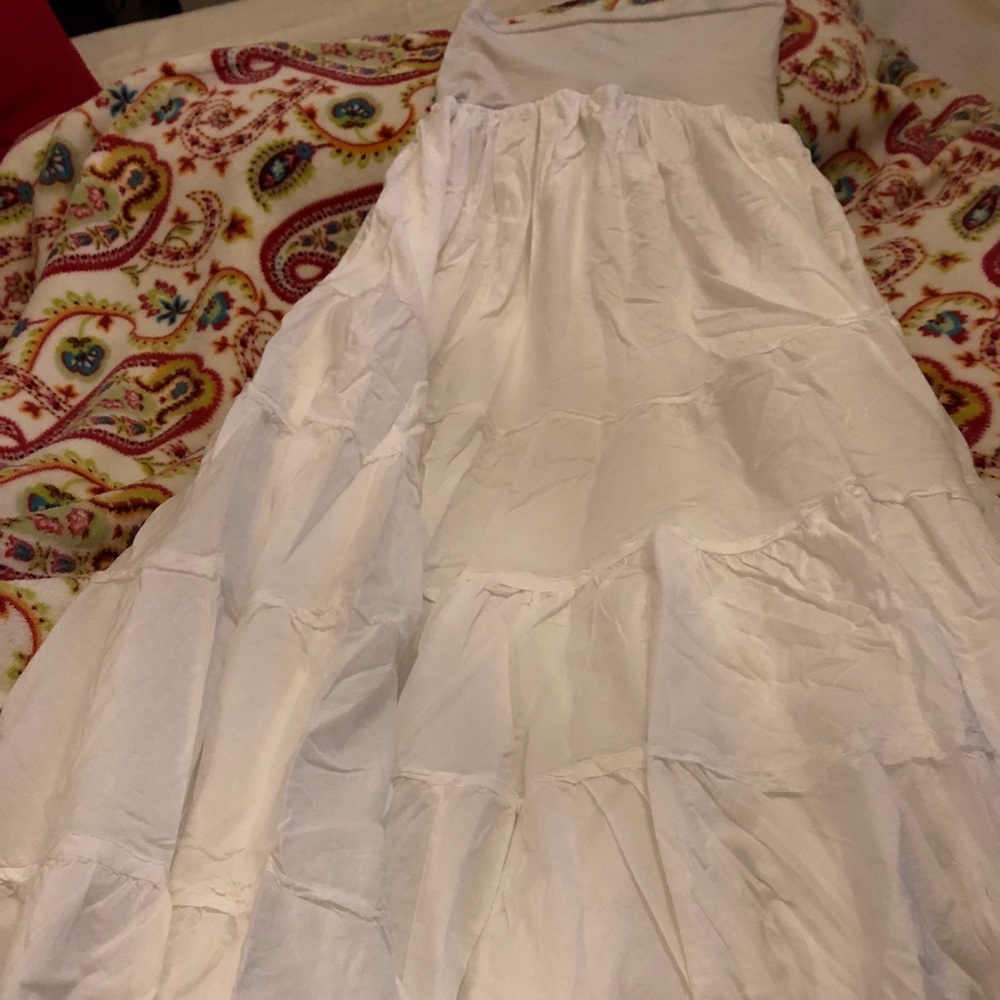 White maxi skirt - maternity